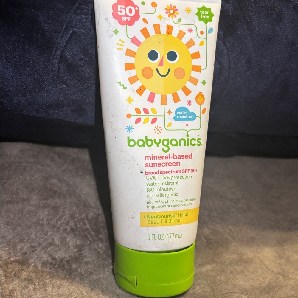 Babyganics Mineral-Based Sunscreen SPF 50+ - Broad Spectrum 6FL oz . New